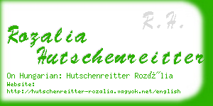 rozalia hutschenreitter business card